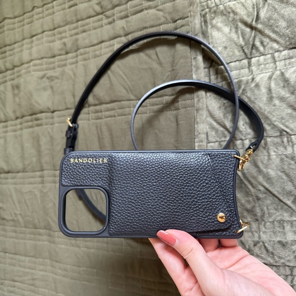 Bandolier | Emma Crossbody Phone Case in Black / Gold | iPhone 16 Pro Max - Picture 8 of 9